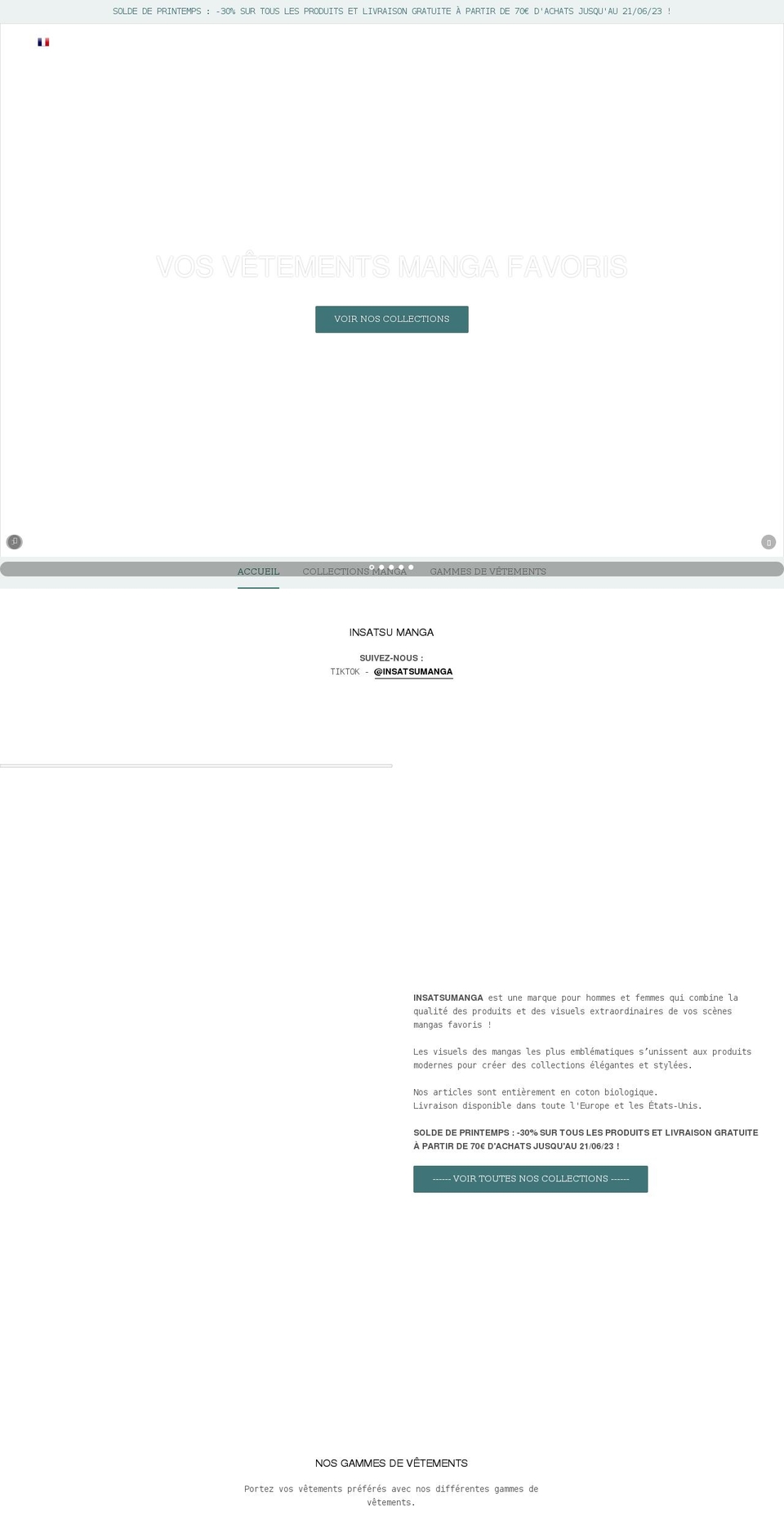 insatsumanga.com shopify website screenshot