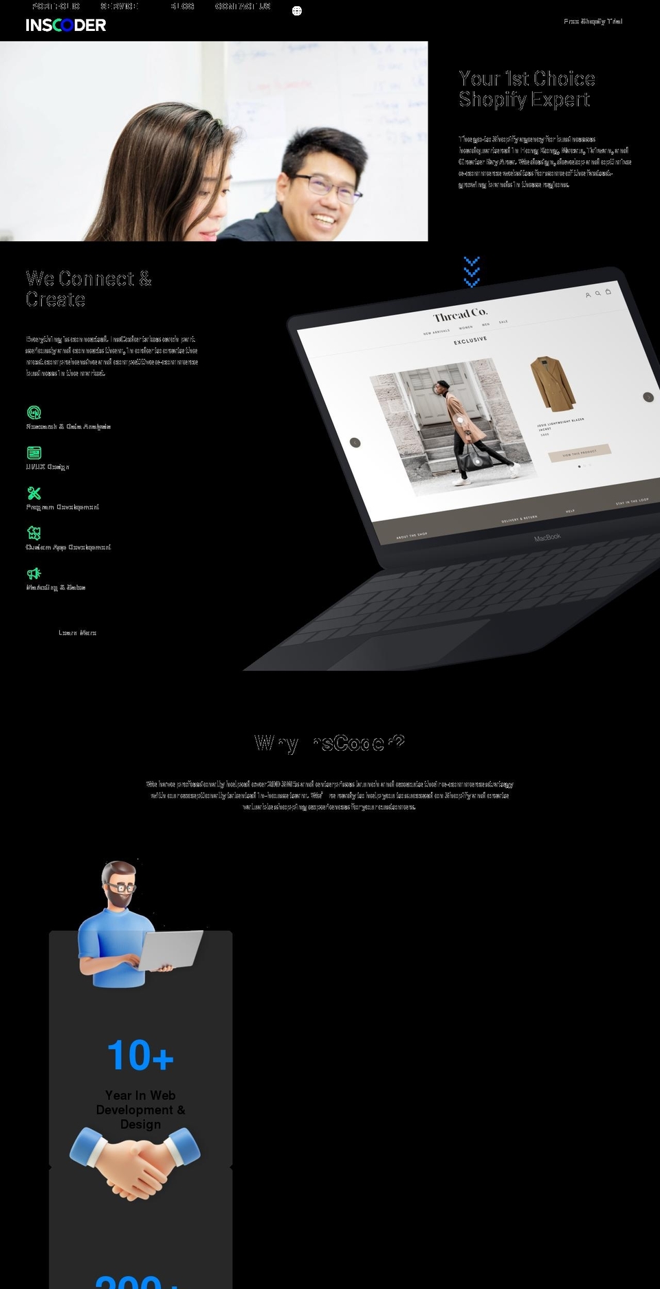 inscoder.com shopify website screenshot