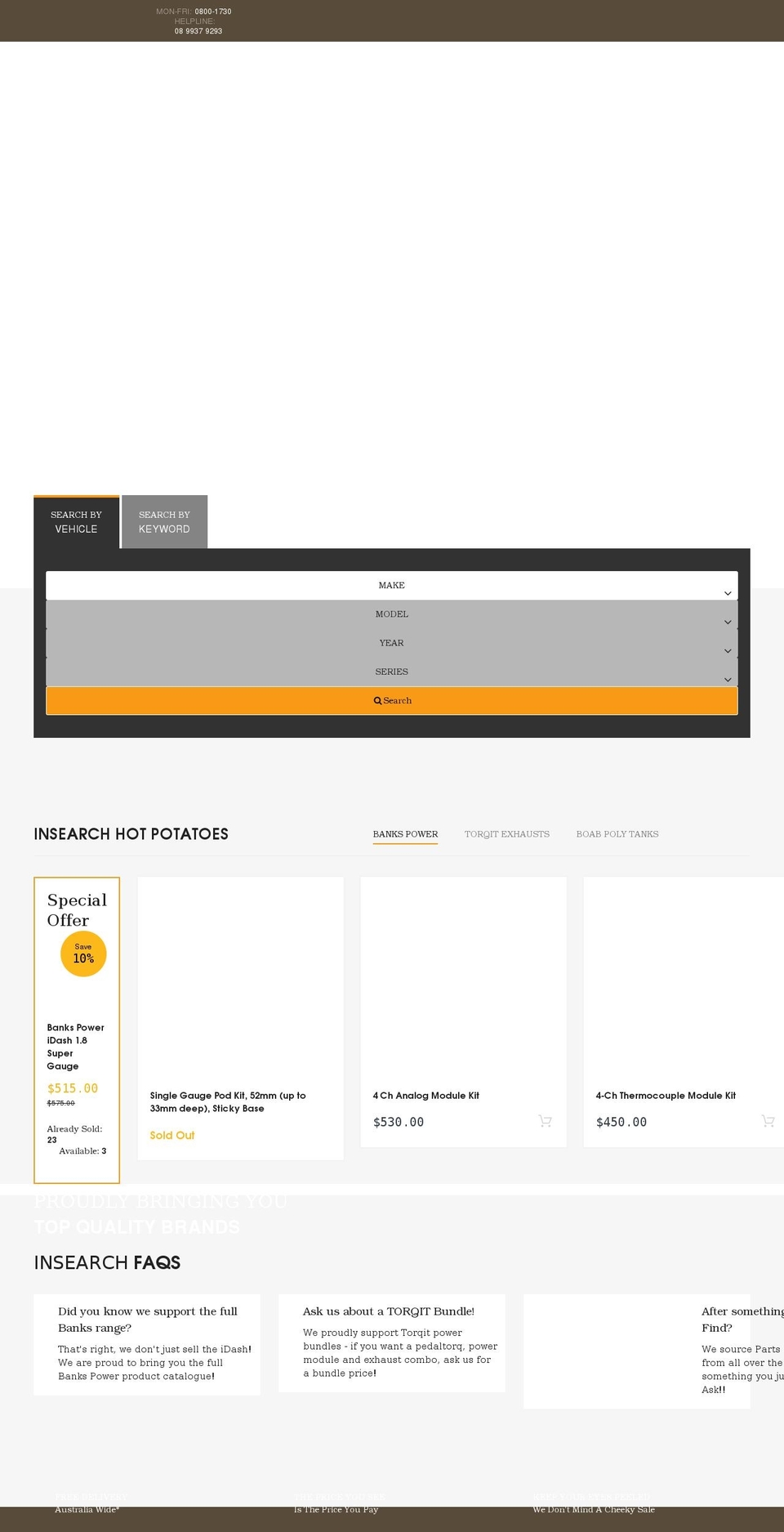 insearchaustralia.com.au shopify website screenshot