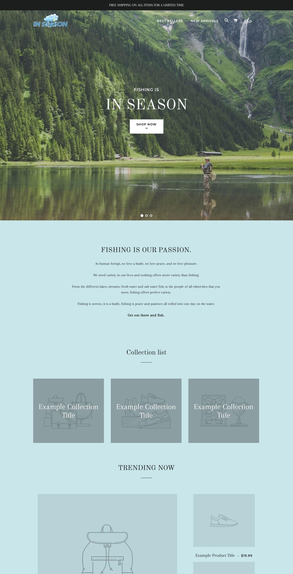 inseasonstore.com — Shopify storefront screenshot