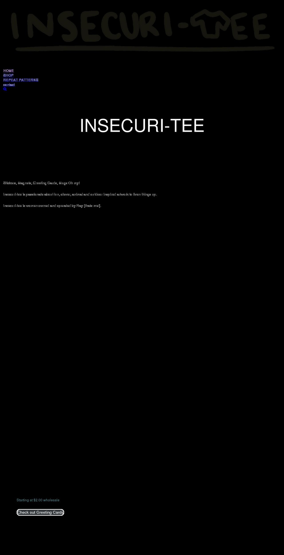 insecuri-tee.com — Shopify storefront screenshot