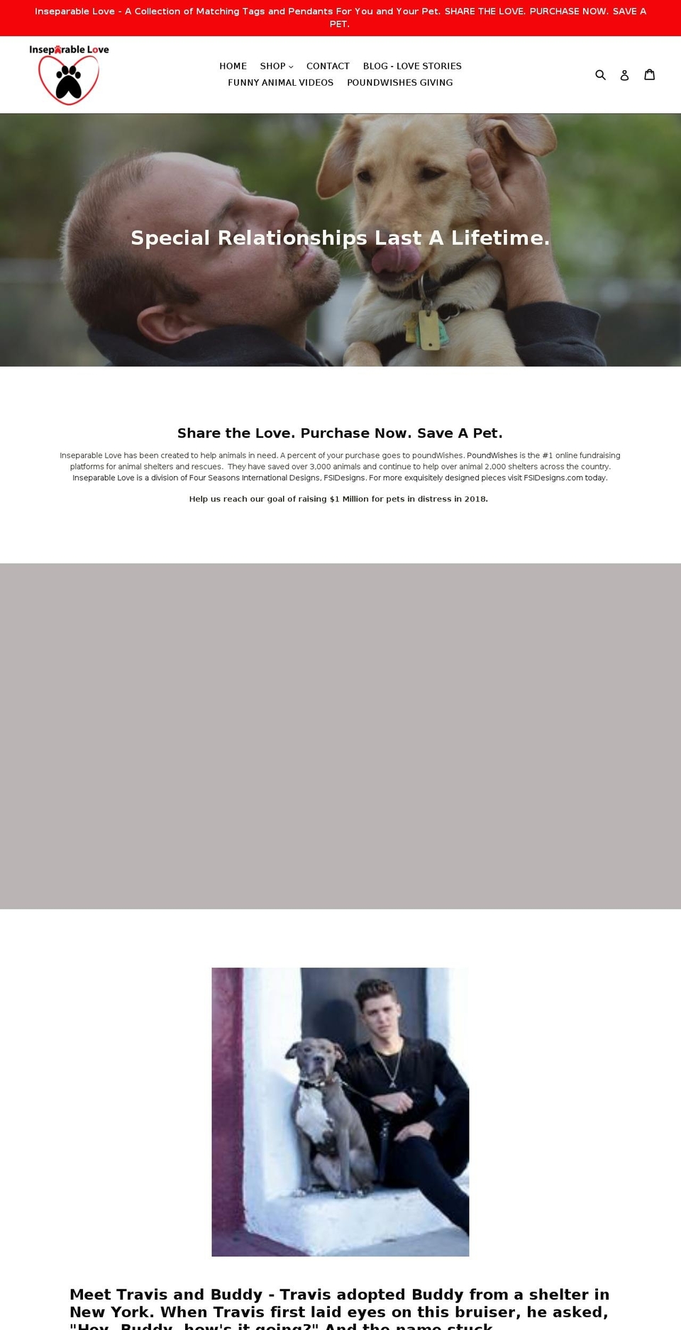 inseparablelove.com — Shopify storefront screenshot