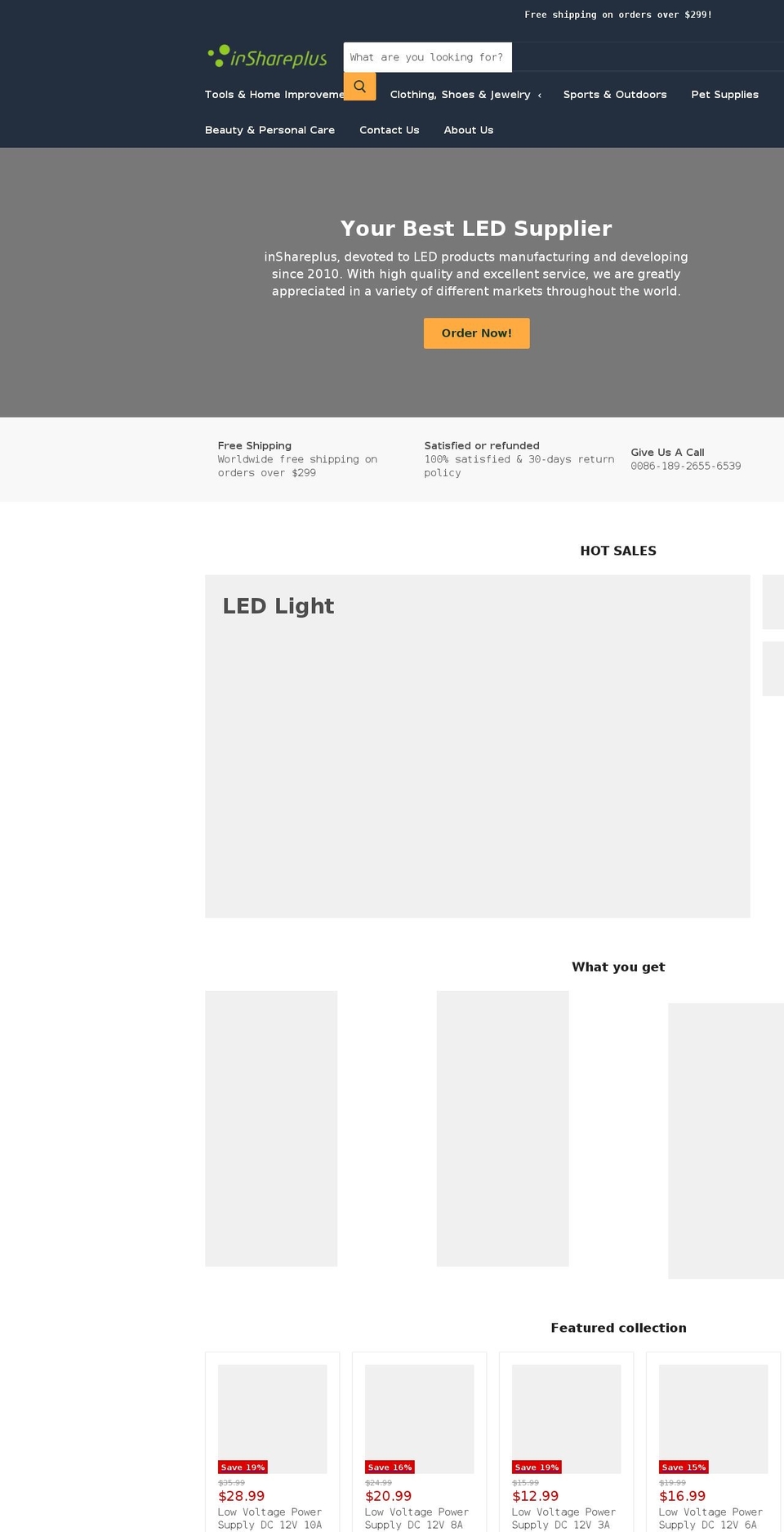 inshareplus.com shopify website screenshot
