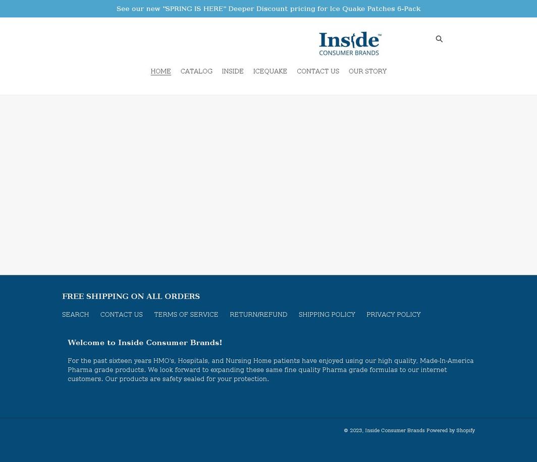 insideconsumerbrands.com shopify website screenshot