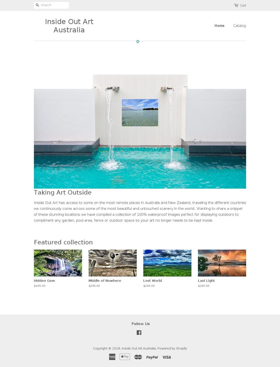 insideoutartaustralia.com — Shopify storefront screenshot