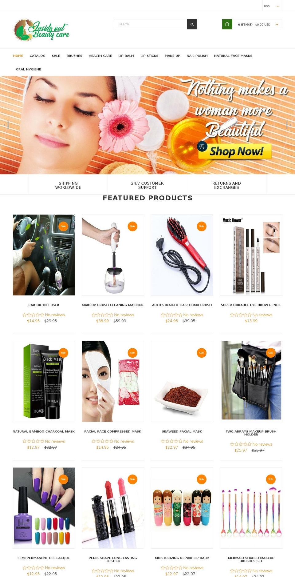 ecomclub-store Shopify theme site example insideoutbeautycare.com