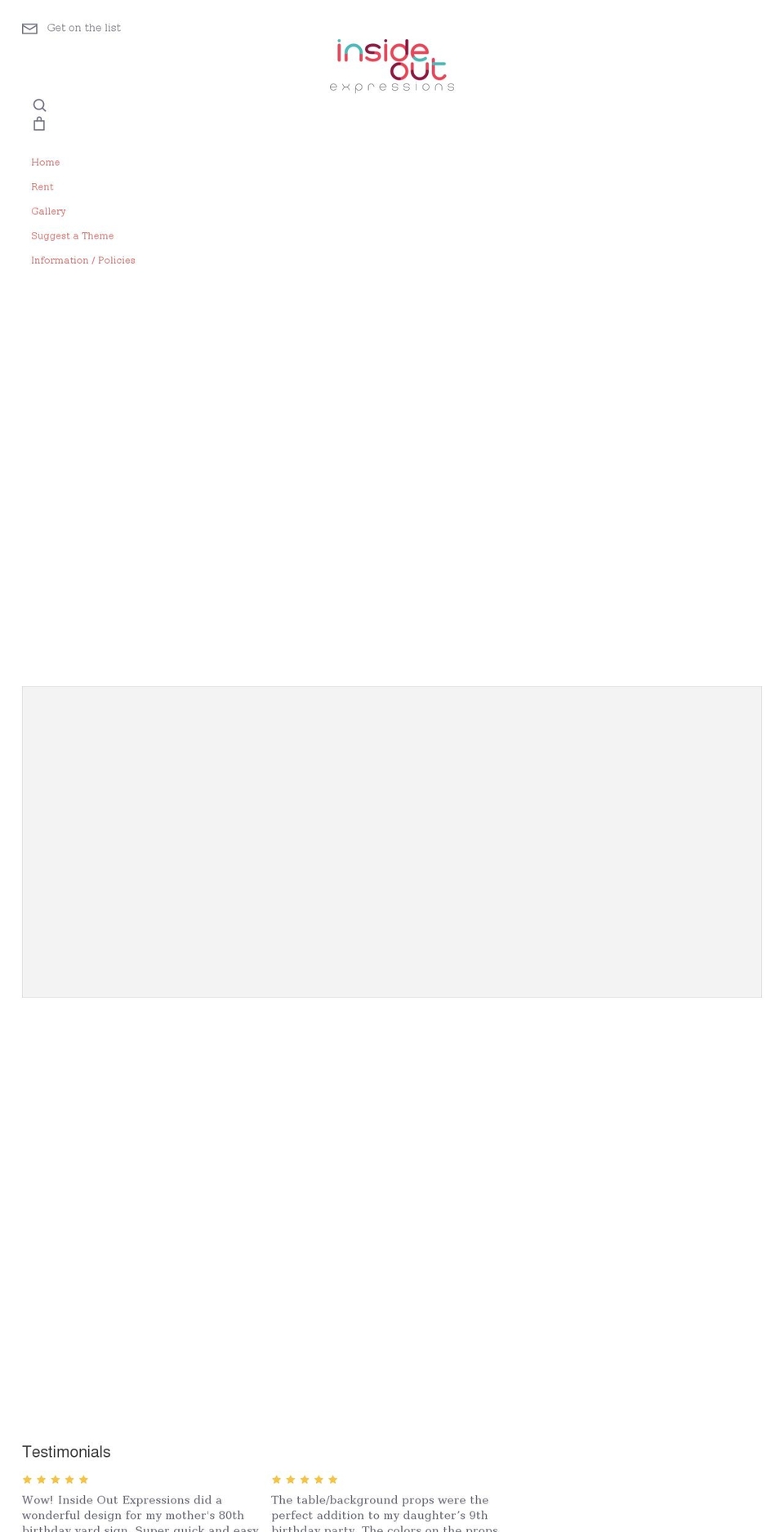 insideoutexpressions.com shopify website screenshot