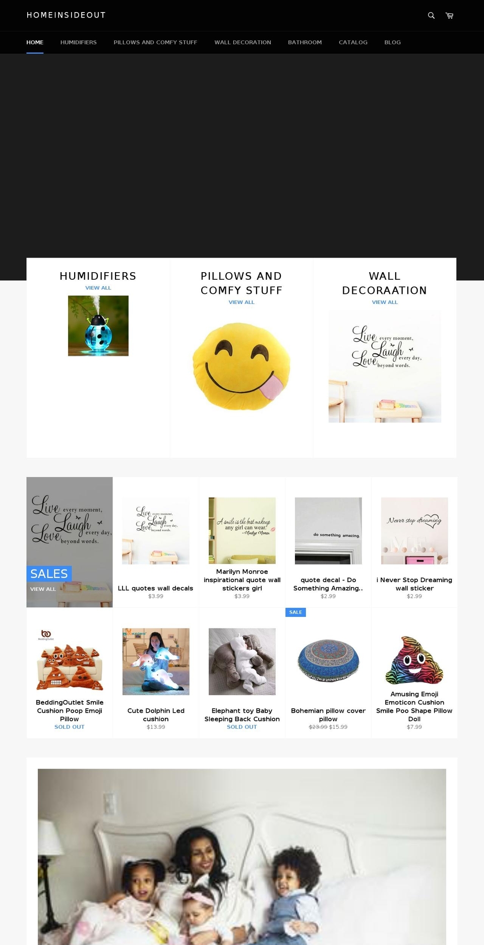 insideoutstore.com shopify website screenshot