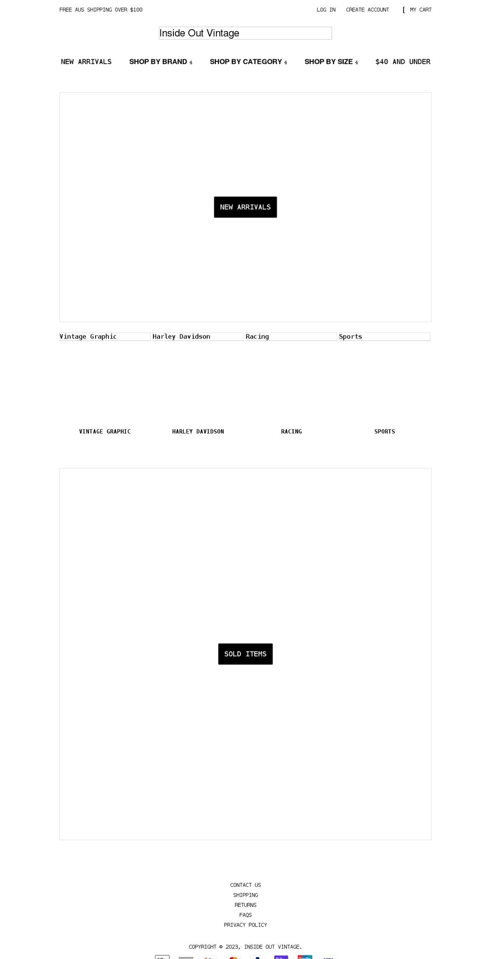 Copy of Final Theme Shopify theme site example insideoutvintage.com