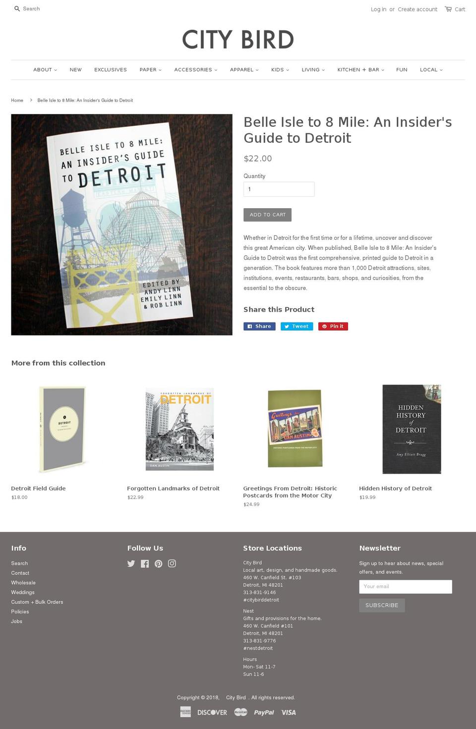 insidersguidetodetroit.com — Shopify storefront screenshot