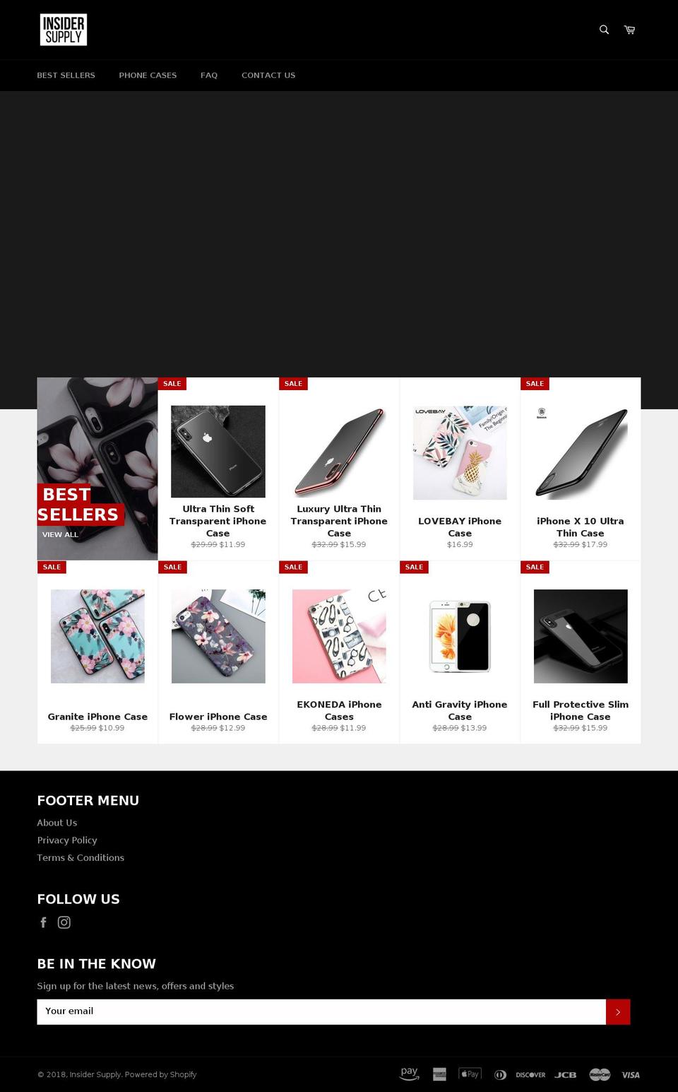 insidersupply.com — Shopify storefront screenshot