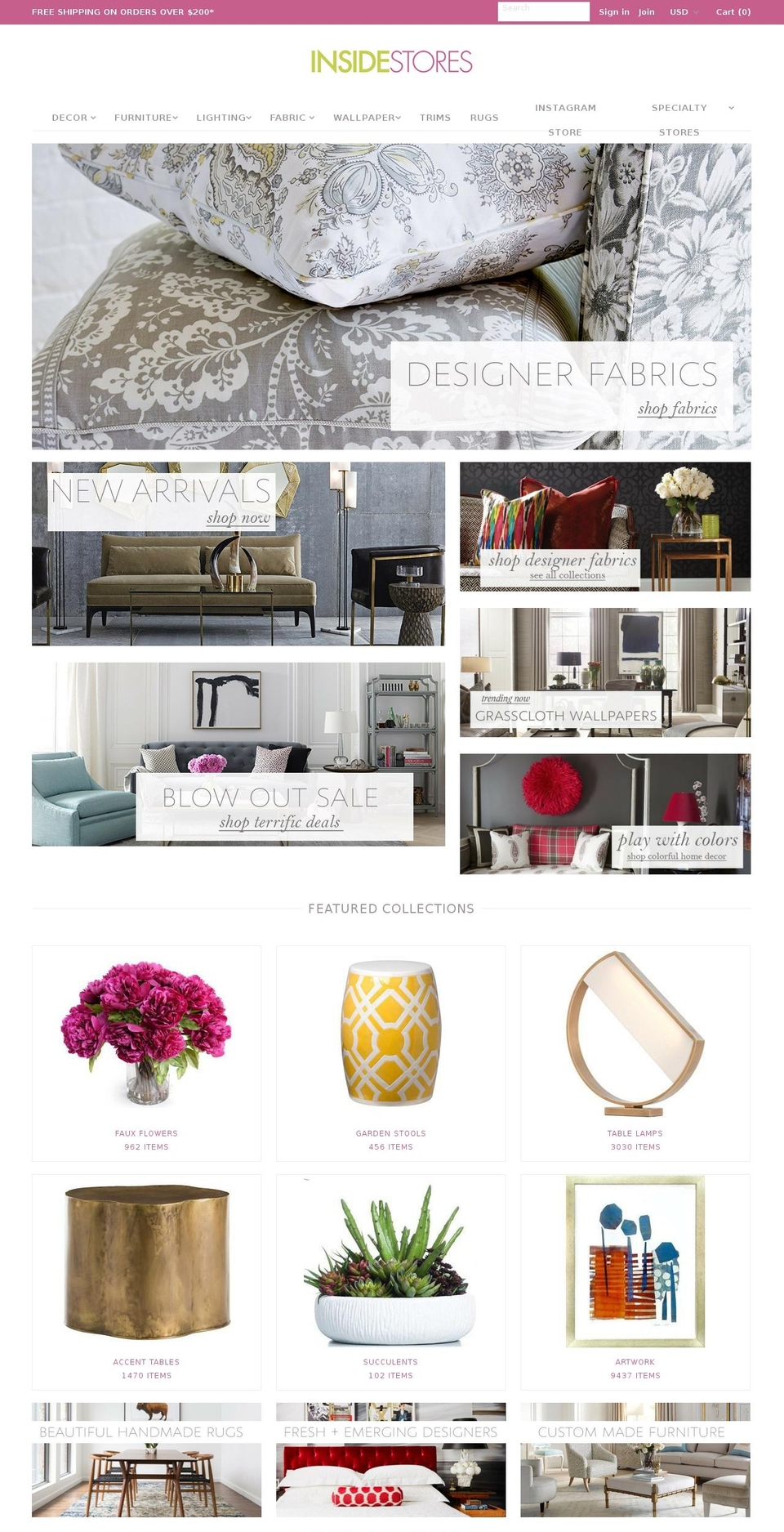 insidestores.com shopify website screenshot