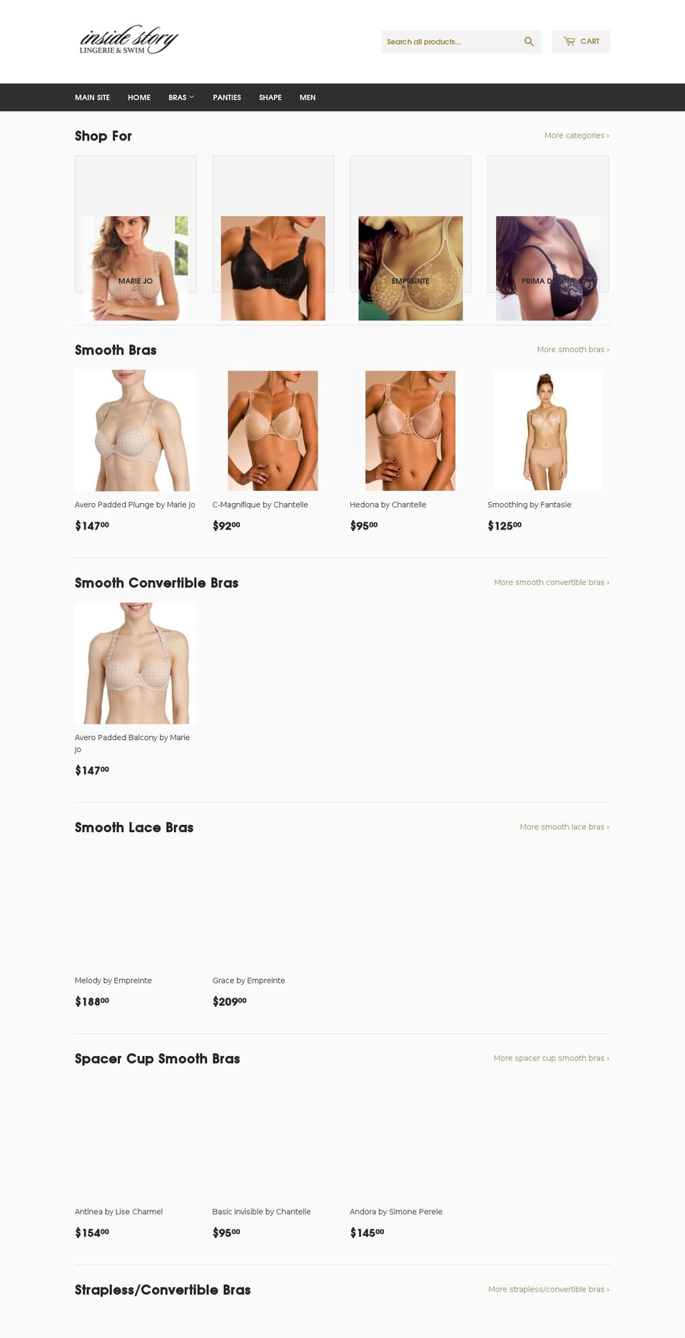 insidestory.store shopify website screenshot