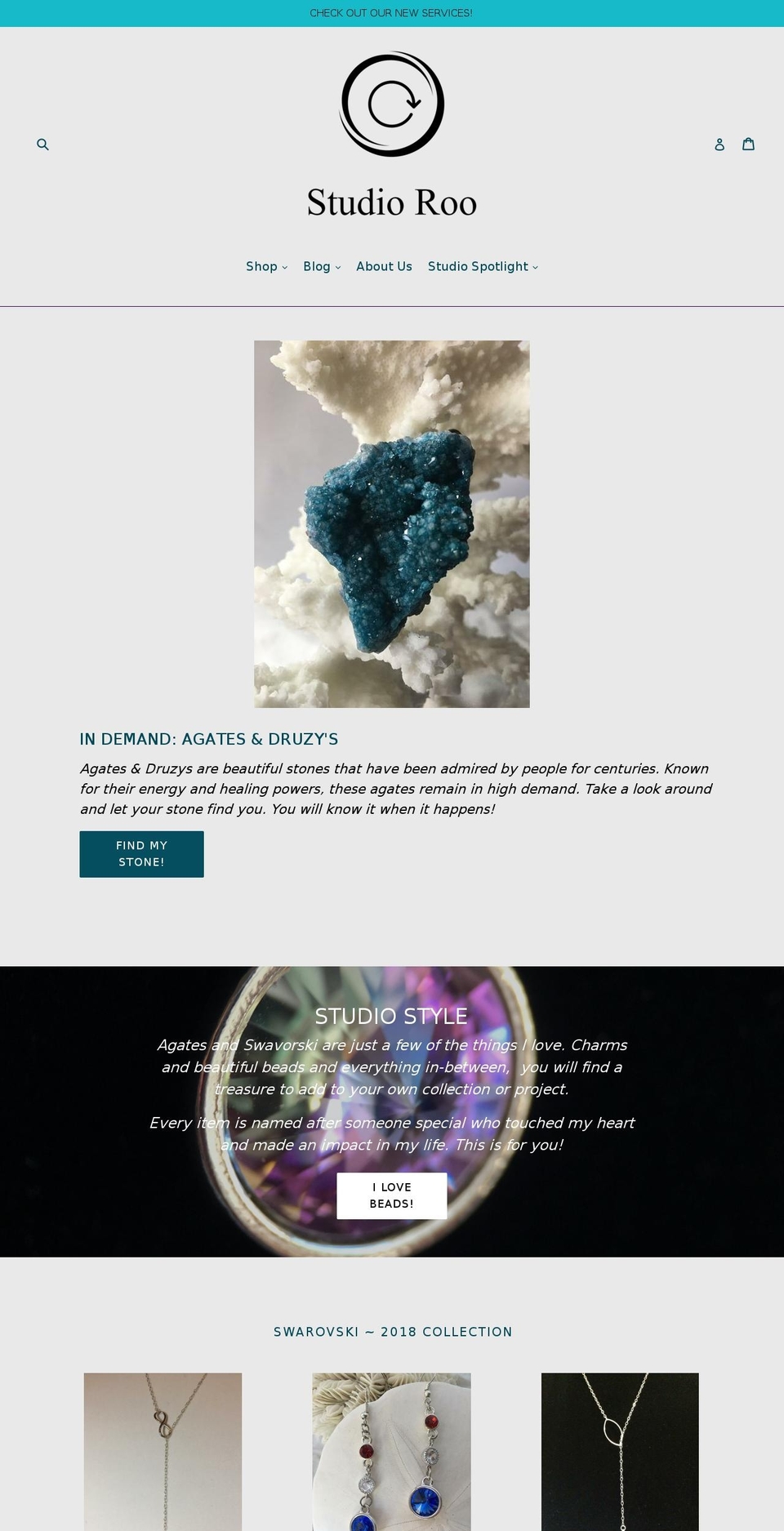 insidestudioroo.com — Shopify storefront screenshot