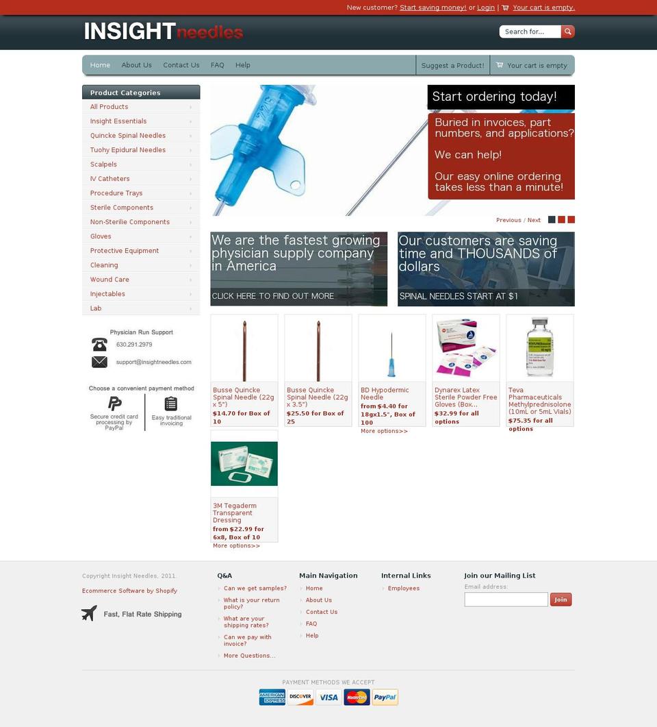 insightneedle.com — Shopify storefront screenshot