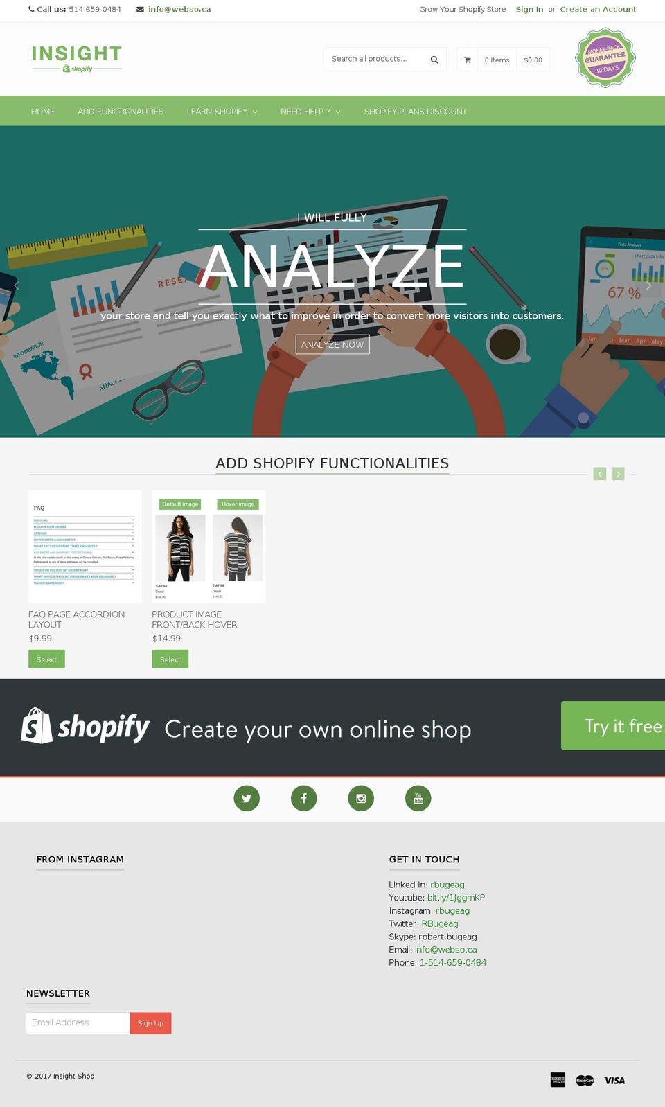 insightshop.co shopify website screenshot