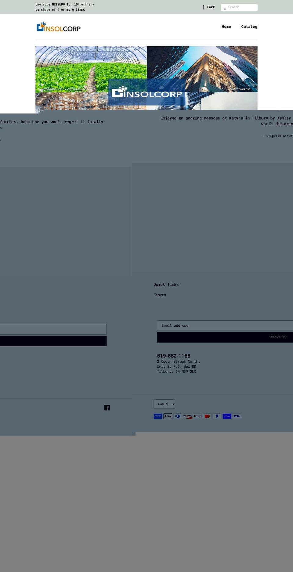 insolcorppcm.com shopify website screenshot
