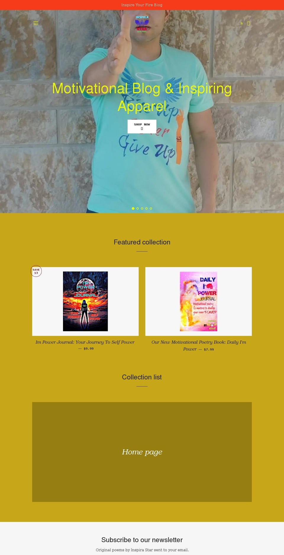 inspirastar.com shopify website screenshot