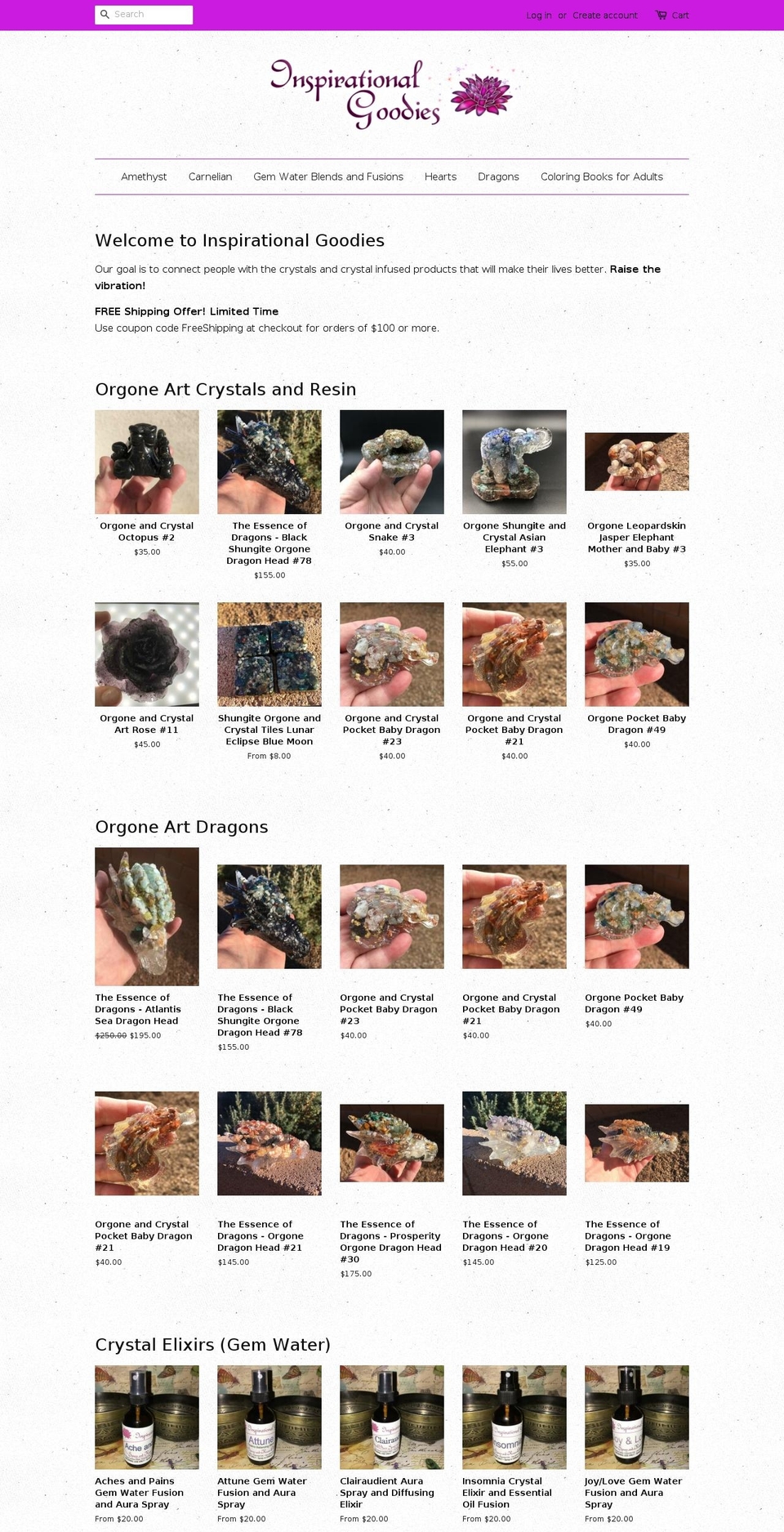 inspirational-goodies.myshopify.com shopify website screenshot