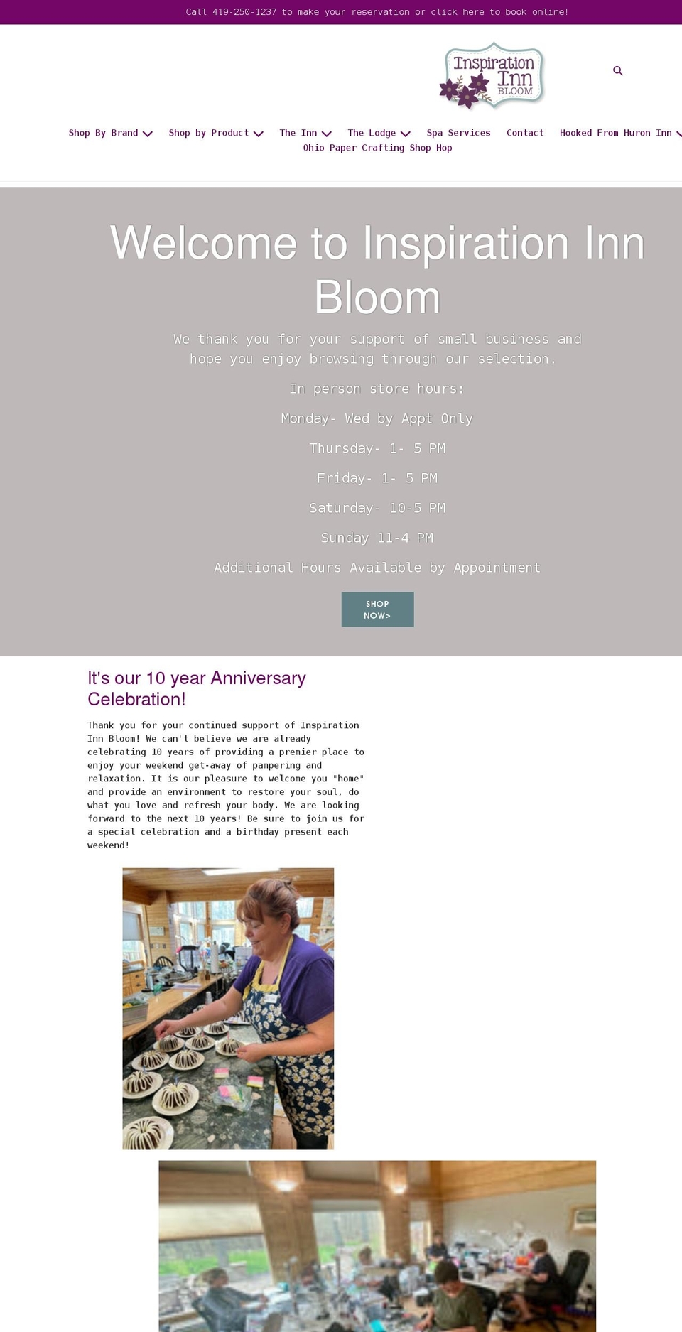 inspirationinnbloom.com shopify website screenshot