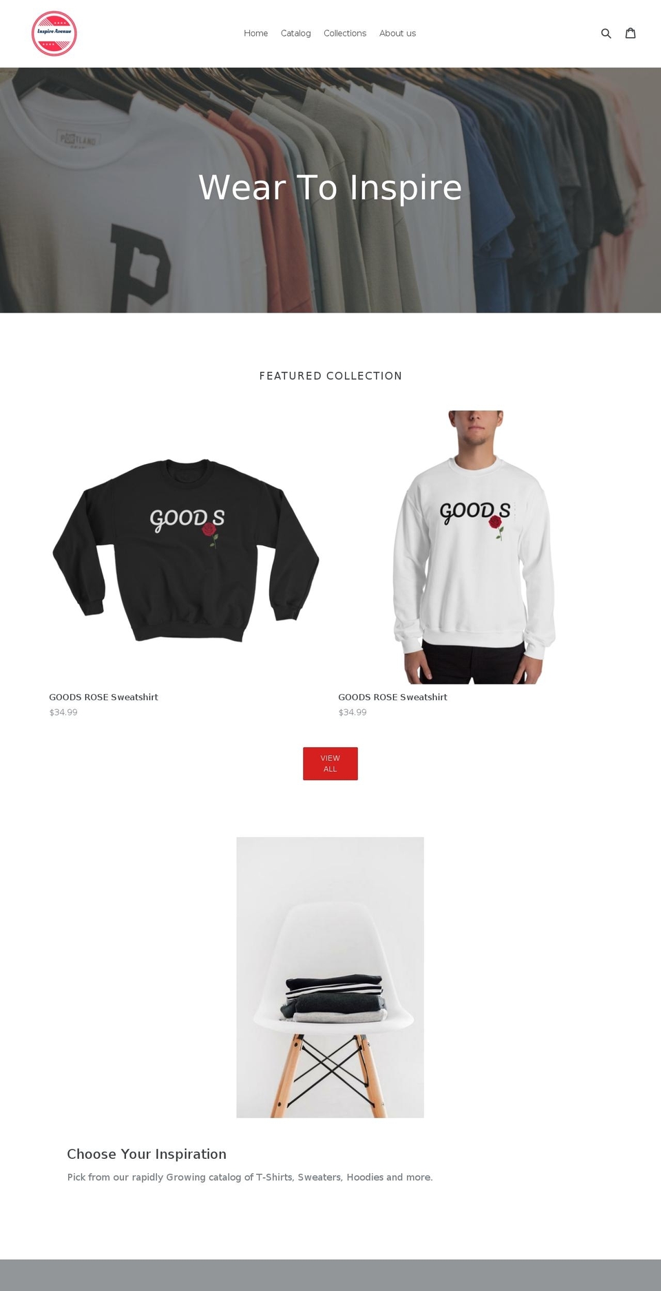 inspireavenue.com — Shopify storefront screenshot