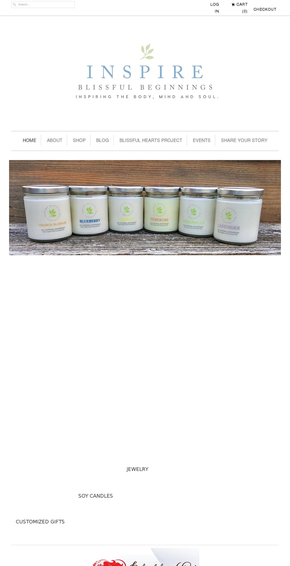inspireblissfulbeginnings.com shopify website screenshot