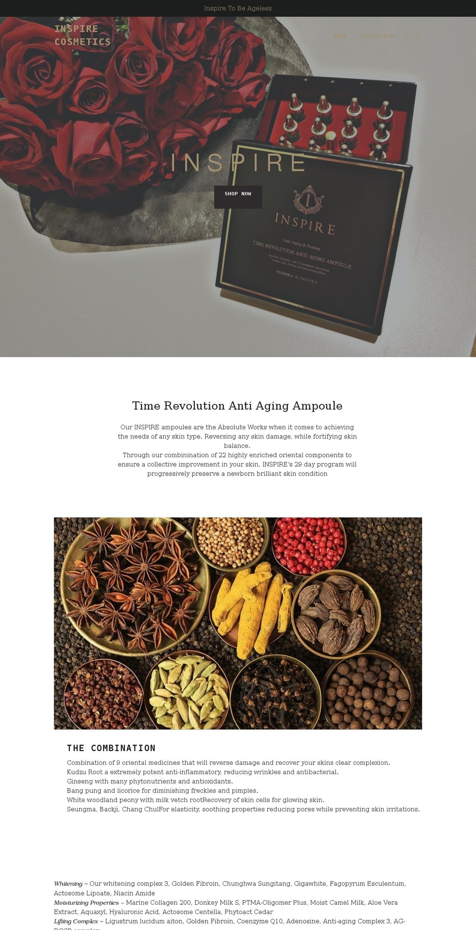 inspirecos.com shopify website screenshot