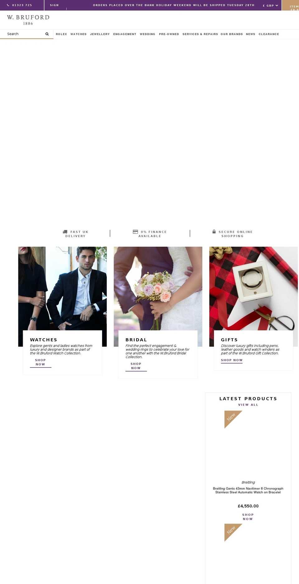 inspiredbybrufords.com shopify website screenshot
