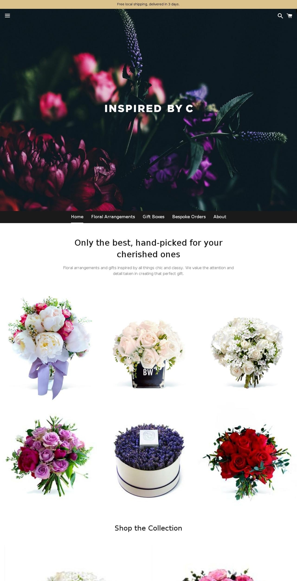 inspiredbyc.com — Shopify storefront screenshot
