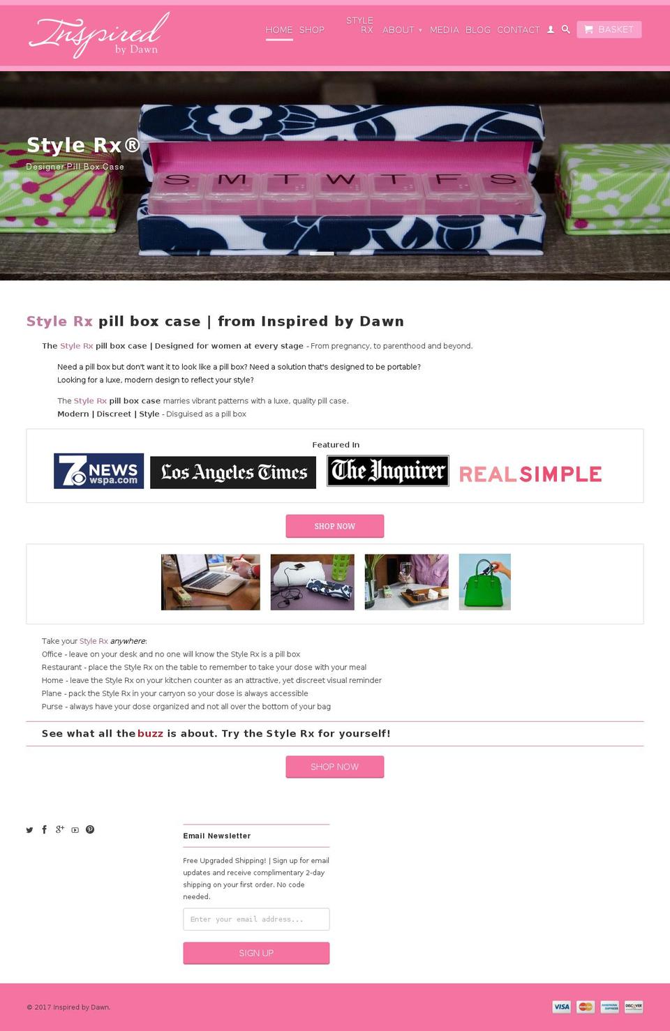 inspiredbydawn.net shopify website screenshot