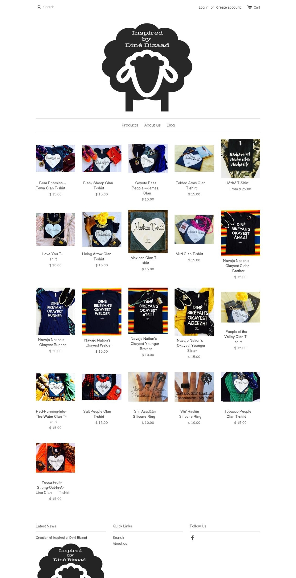 inspiredbydinebizaad.com shopify website screenshot