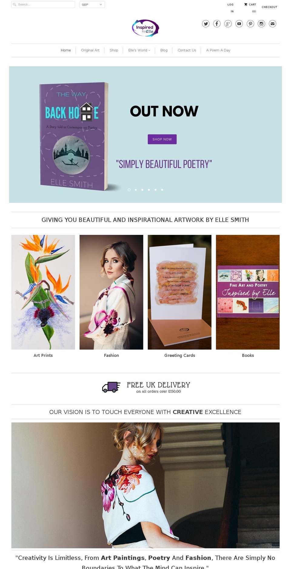 inspiredbyelle.net shopify website screenshot