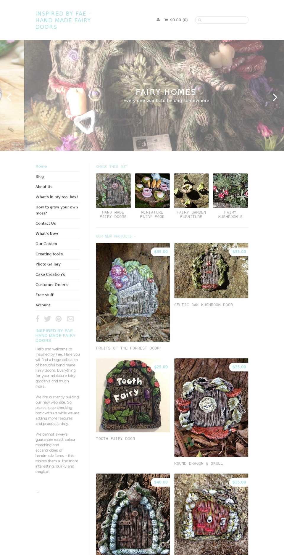 Sugar Shopify theme site example inspiredbyfae.com