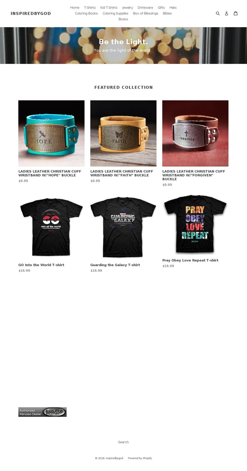 inspiredbygod.org shopify website screenshot