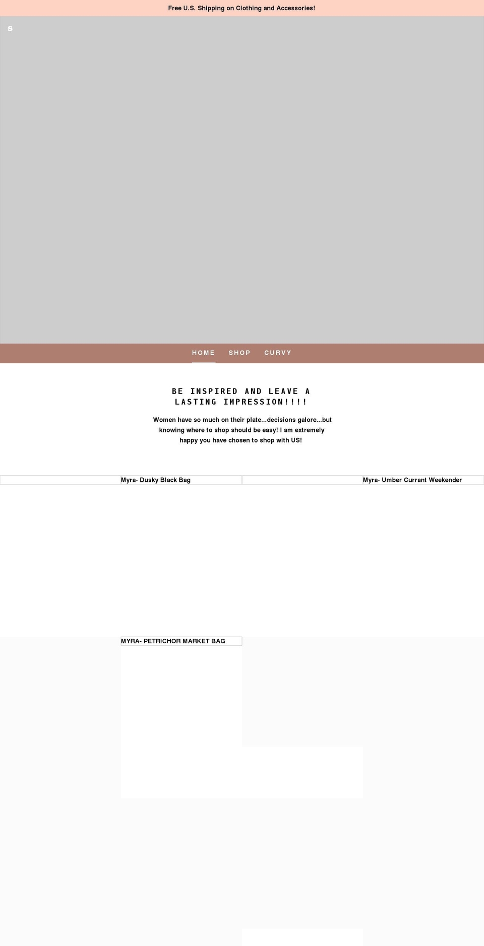 inspiredbyimpressionsboutique.com shopify website screenshot