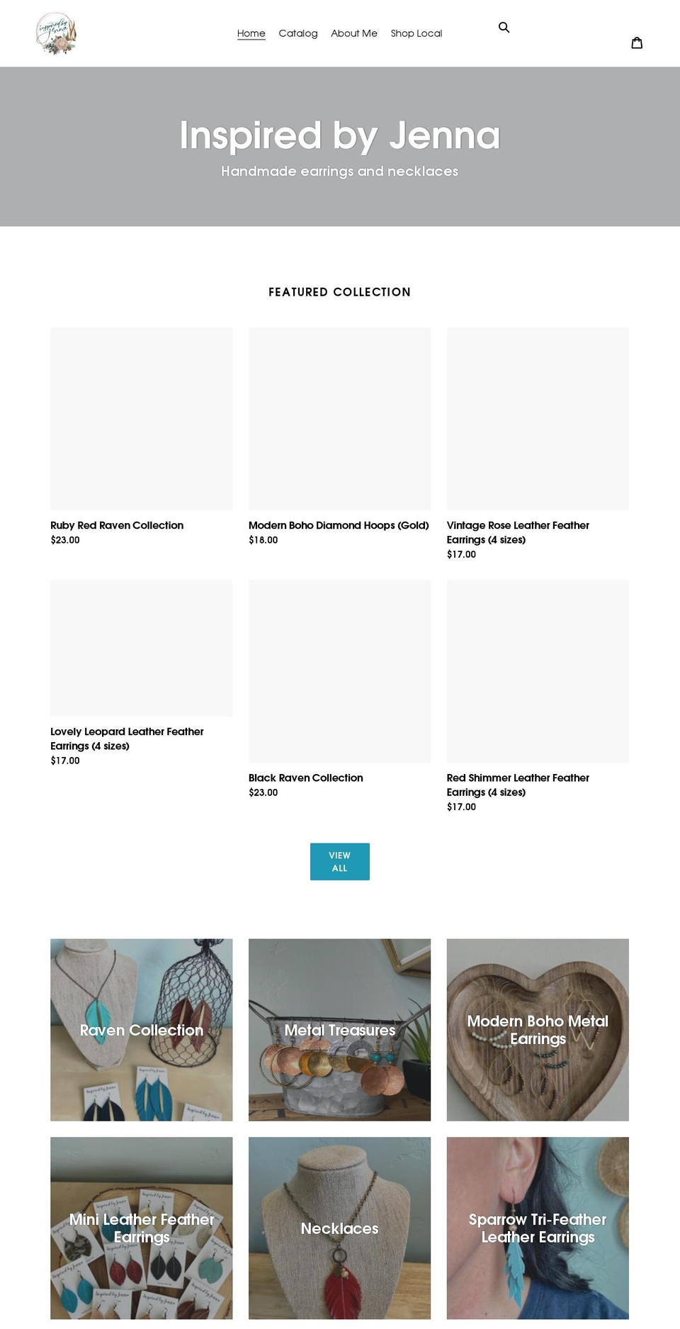 inspiredbyjenna.com shopify website screenshot