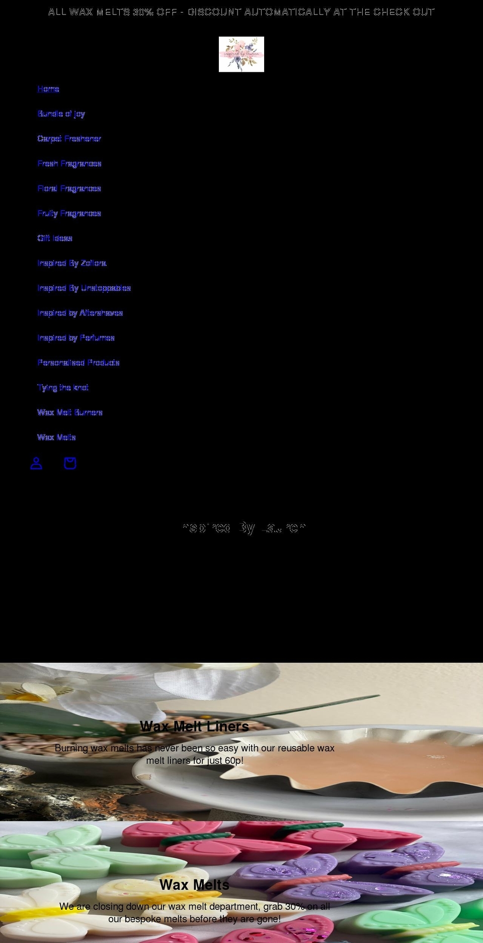 inspiredbylauren.co.uk shopify website screenshot