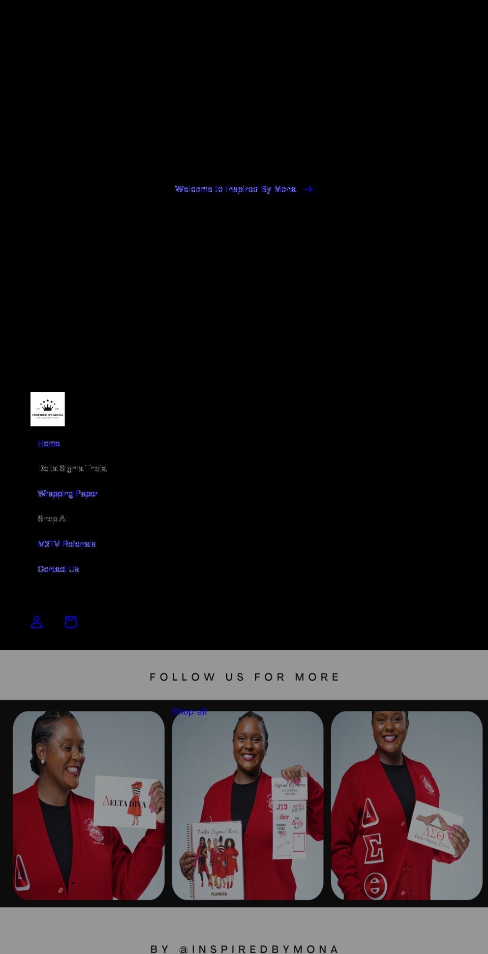 inspiredbymona.com shopify website screenshot