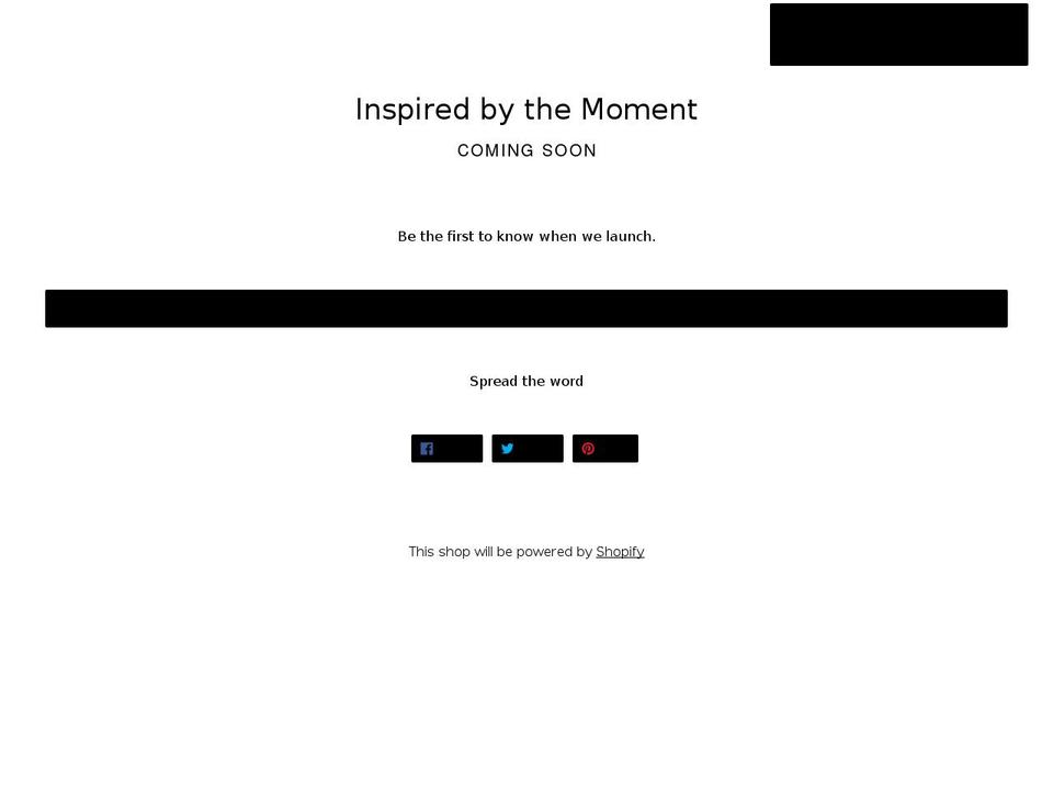 inspiredbythemoment.com — Shopify storefront screenshot