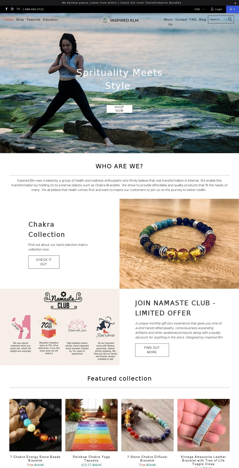 inspiredelm.com — Shopify storefront screenshot