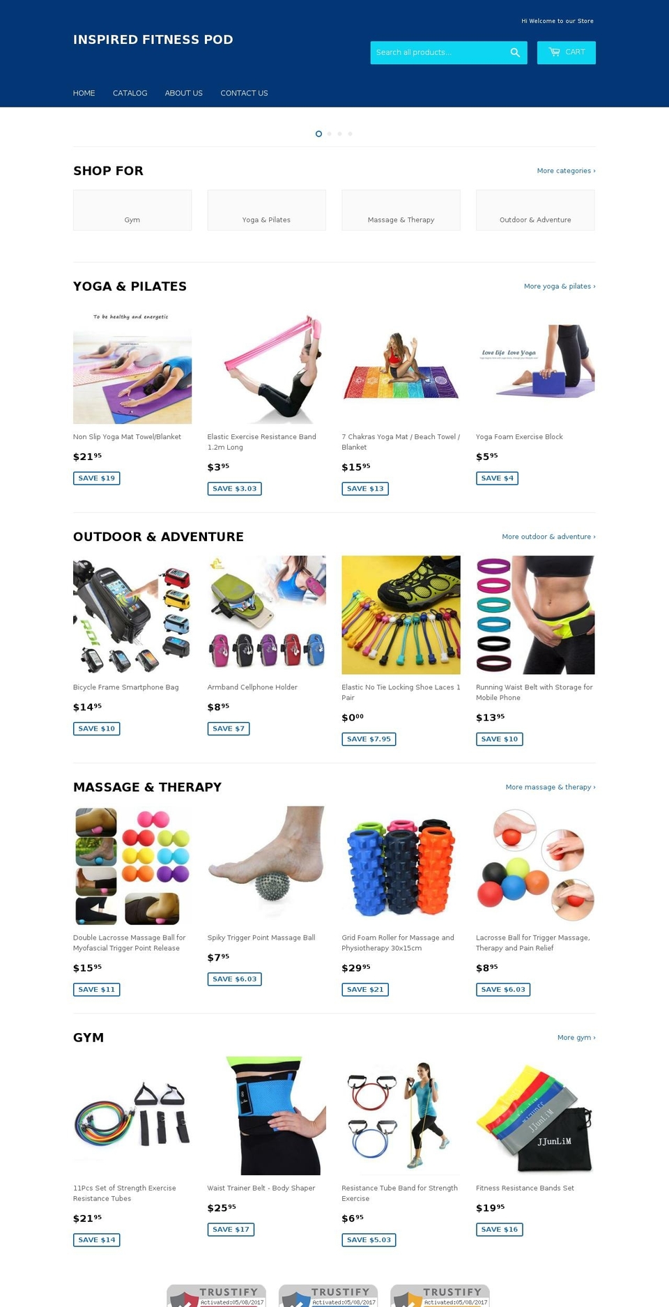 inspiredfitnesspod.com — Shopify storefront screenshot