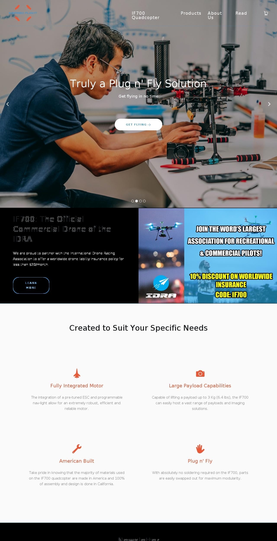 inspiredflight.com shopify website screenshot