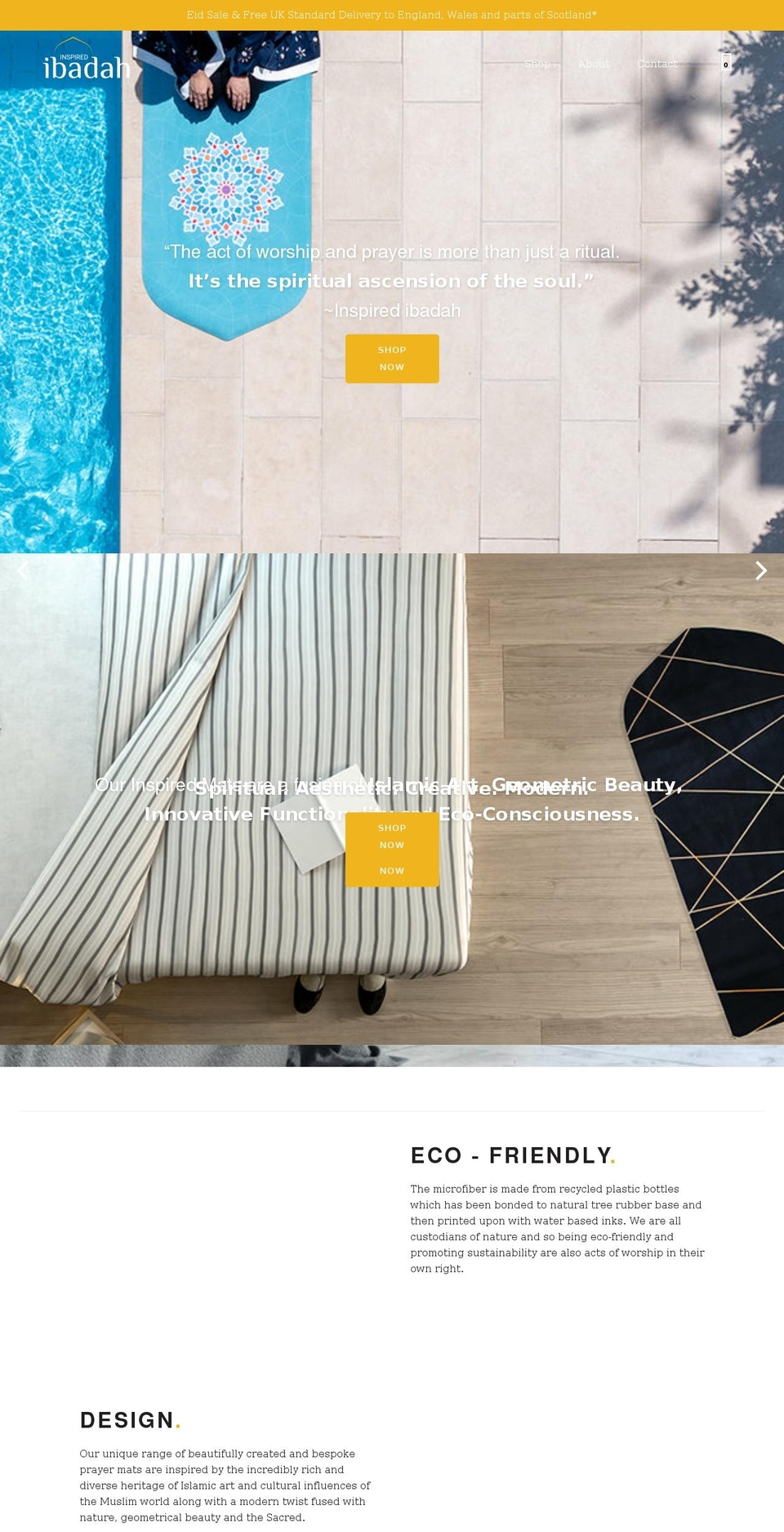 inspiredibadah.com shopify website screenshot