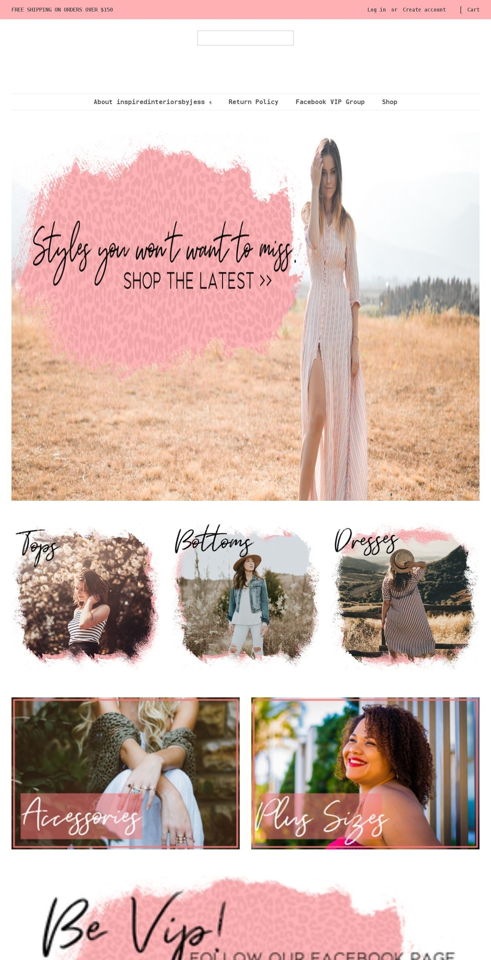inspiredinteriorsbyjess.com shopify website screenshot
