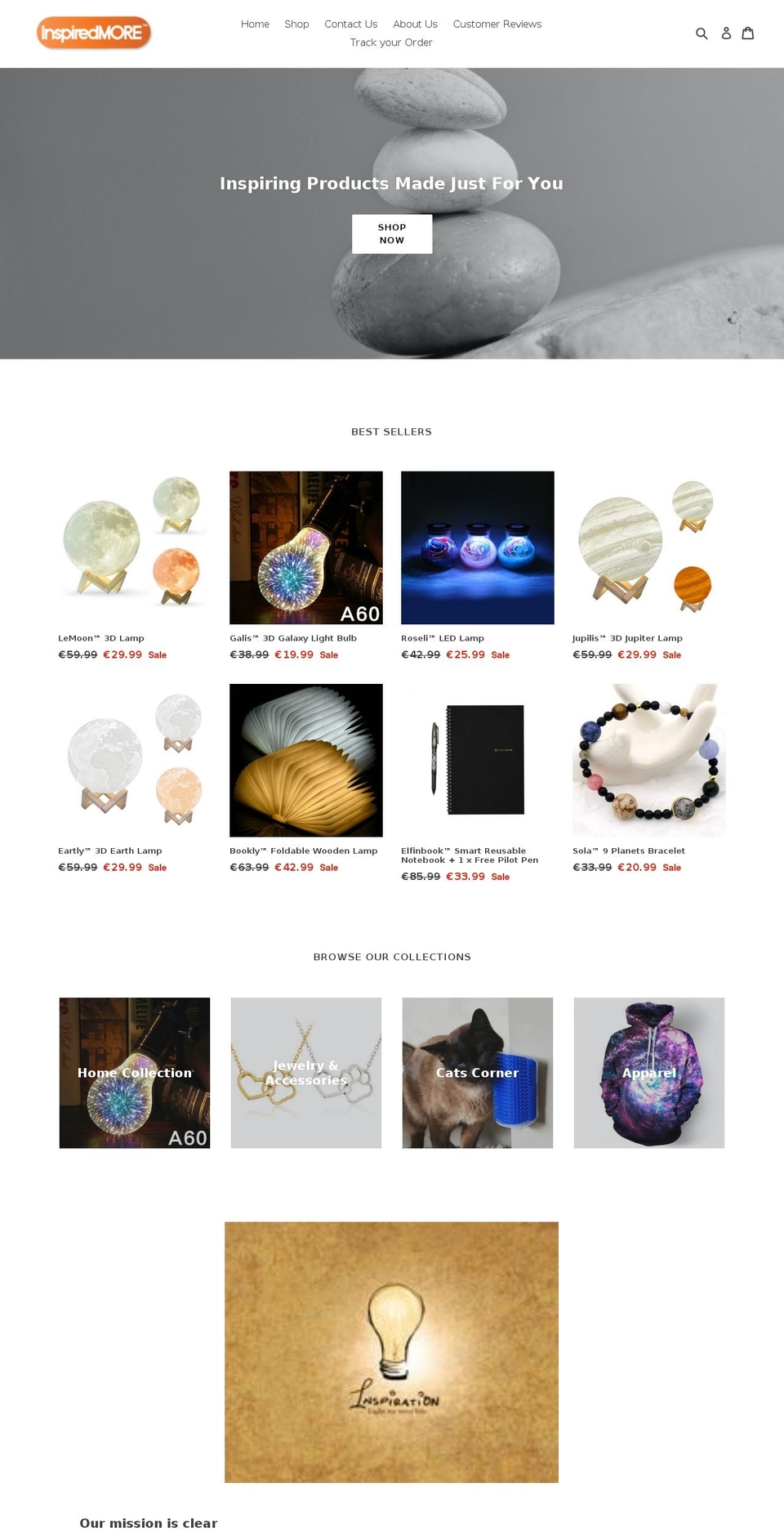 inspiredmore.com — Shopify storefront screenshot