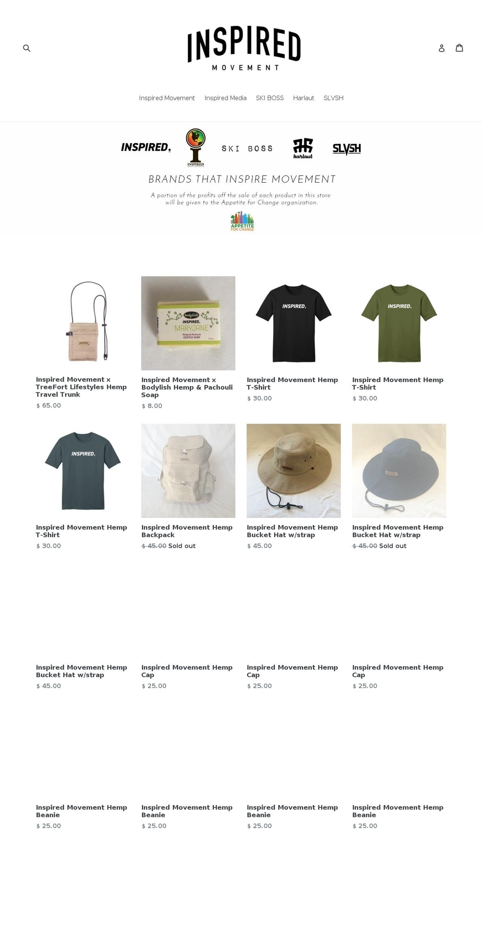 inspiredmvmt.com — Shopify storefront screenshot
