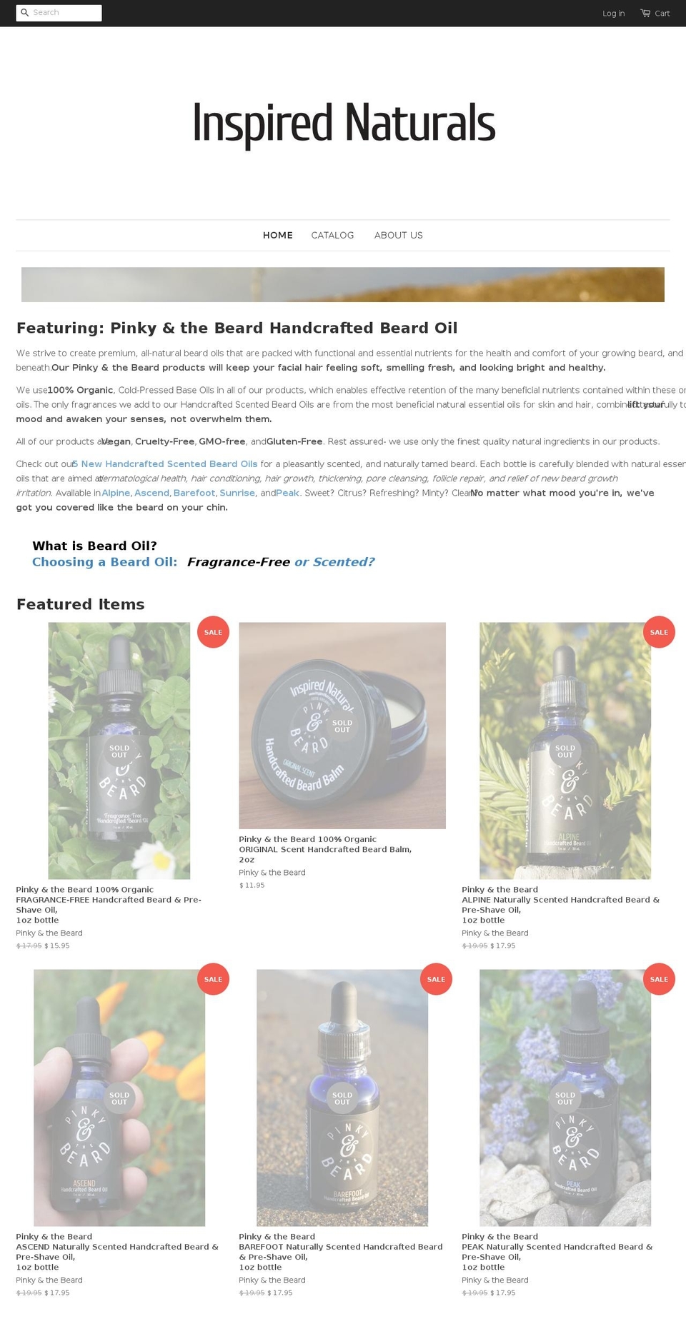 inspirednaturals.us shopify website screenshot