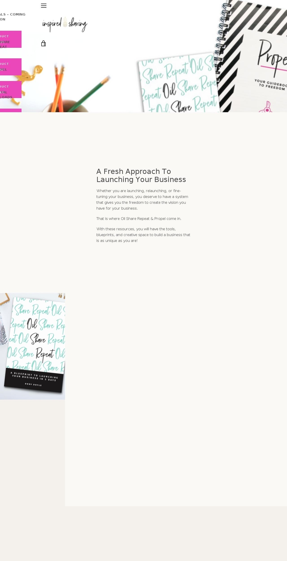 inspiredsharing.com — Shopify storefront screenshot