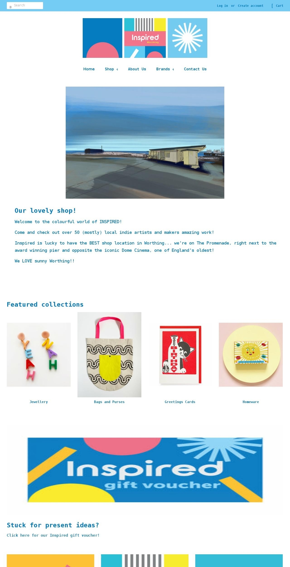 inspiredworthing.com shopify website screenshot