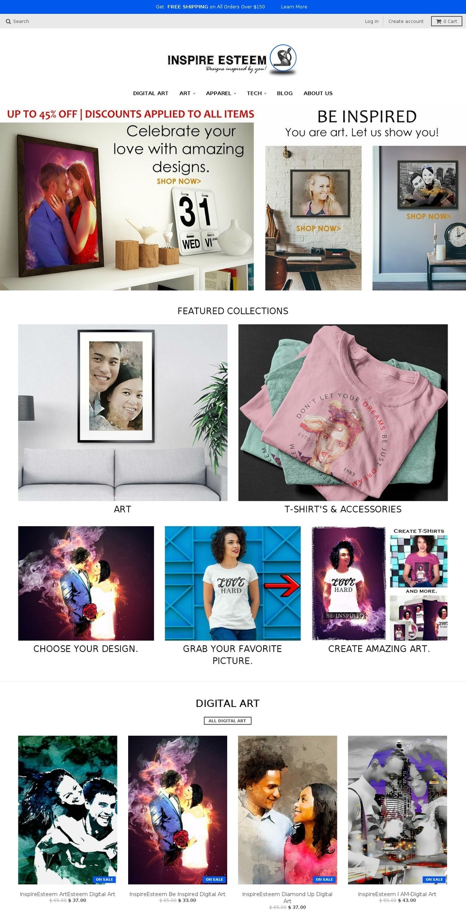 inspireesteem.com — Shopify storefront screenshot